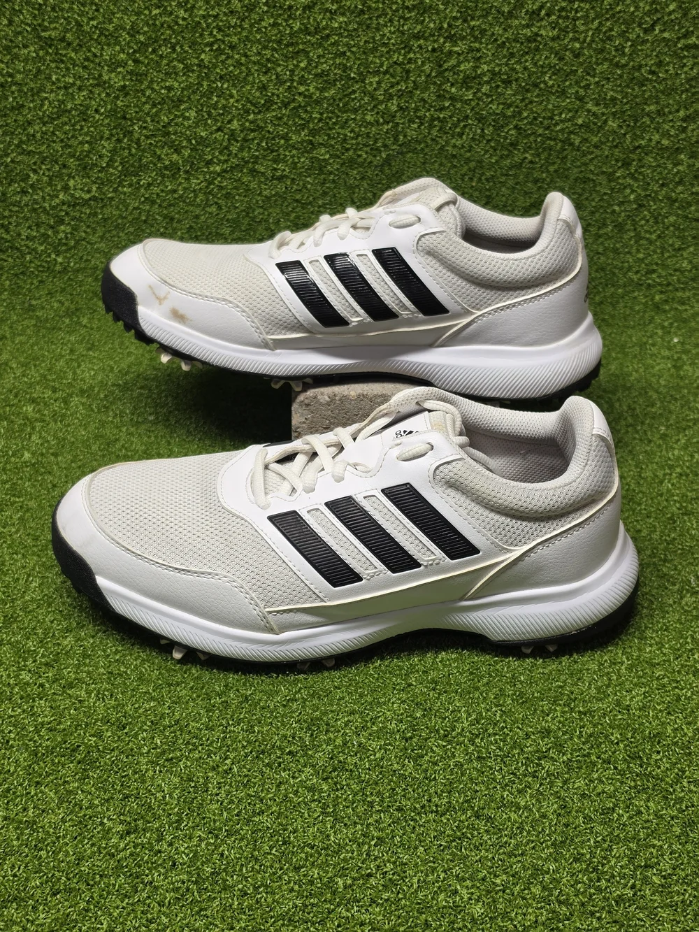 Adidas Tech Response 2.0 Golf Shoes Mens 7.5 Sneakers Spiked Waterproof White
